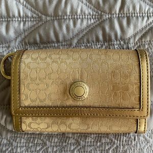 Coach gold wallet